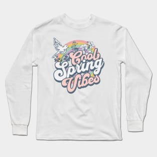 Retro Springtime Spring Groovy Vibes For Spring Women Men Long Sleeve T-Shirt